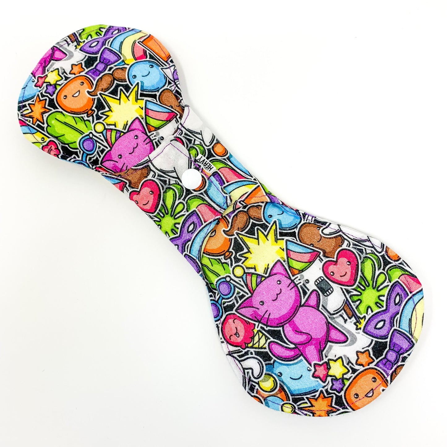 11" Reusable Menstrual Pad - Party Cats