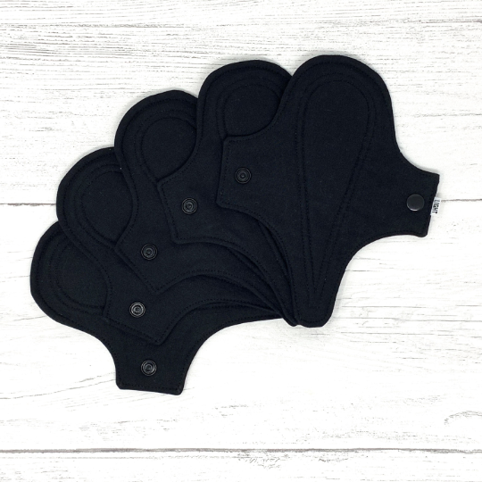 5 Pack Reusable Thong Liners - Black