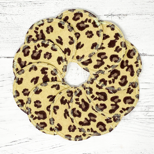 Set of 10 Cotton Facial Rounds - Animal Print