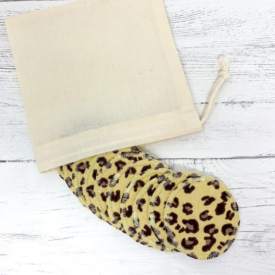 Set of 10 Cotton Facial Rounds - Animal Print
