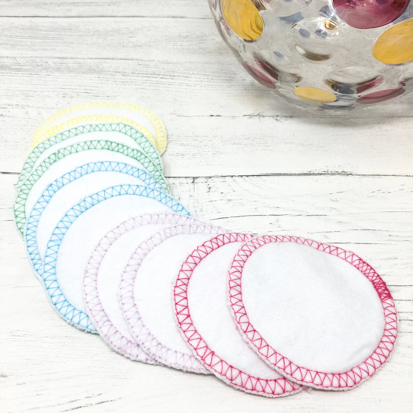 Set of 10 Organic Cotton Facial Rounds