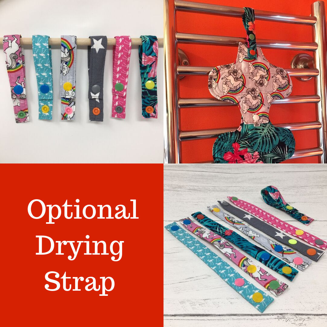 Drying Strap for Cloth Sanitary Pads or Kitchen Rolls