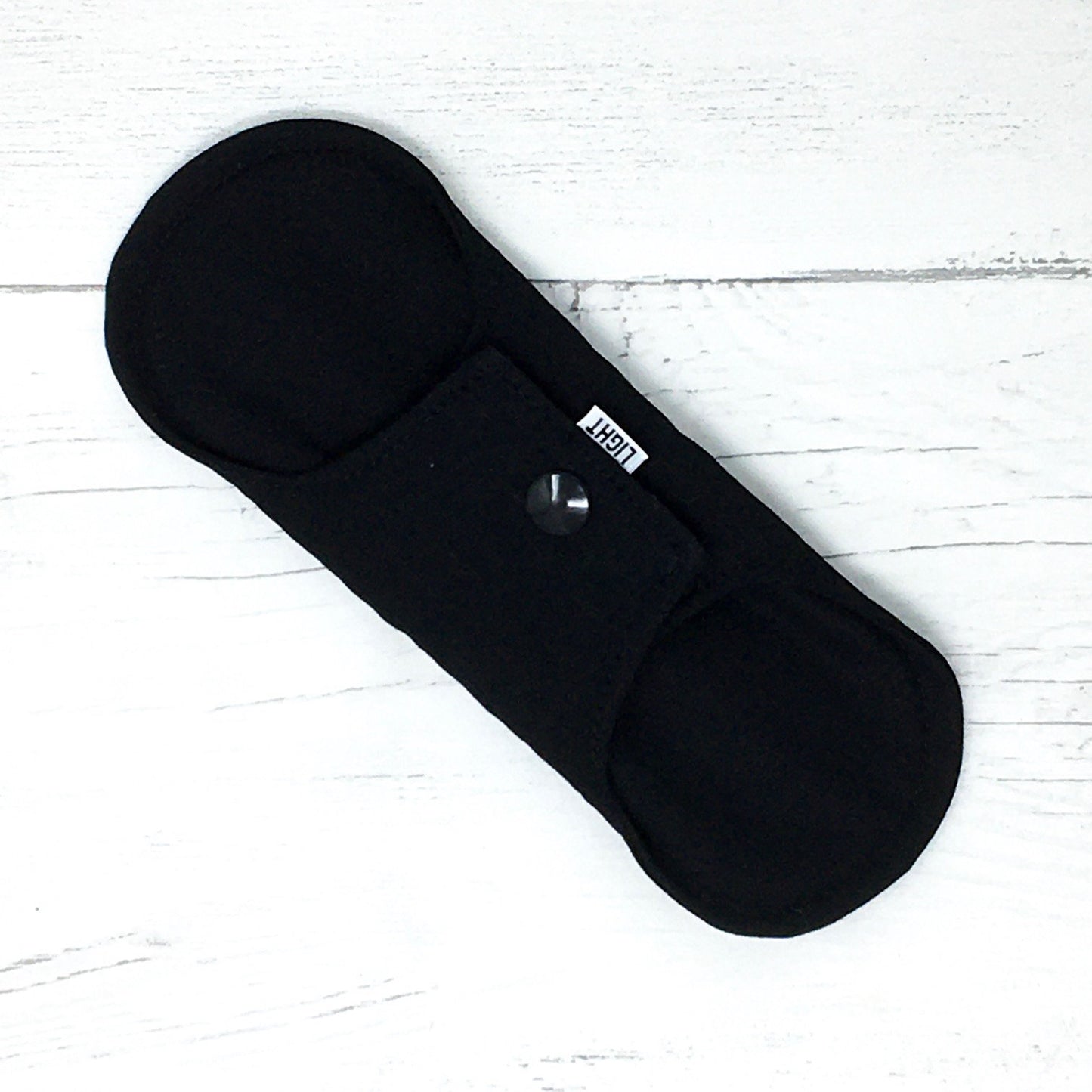 Reusable Pantyliner - Black Fastened Back