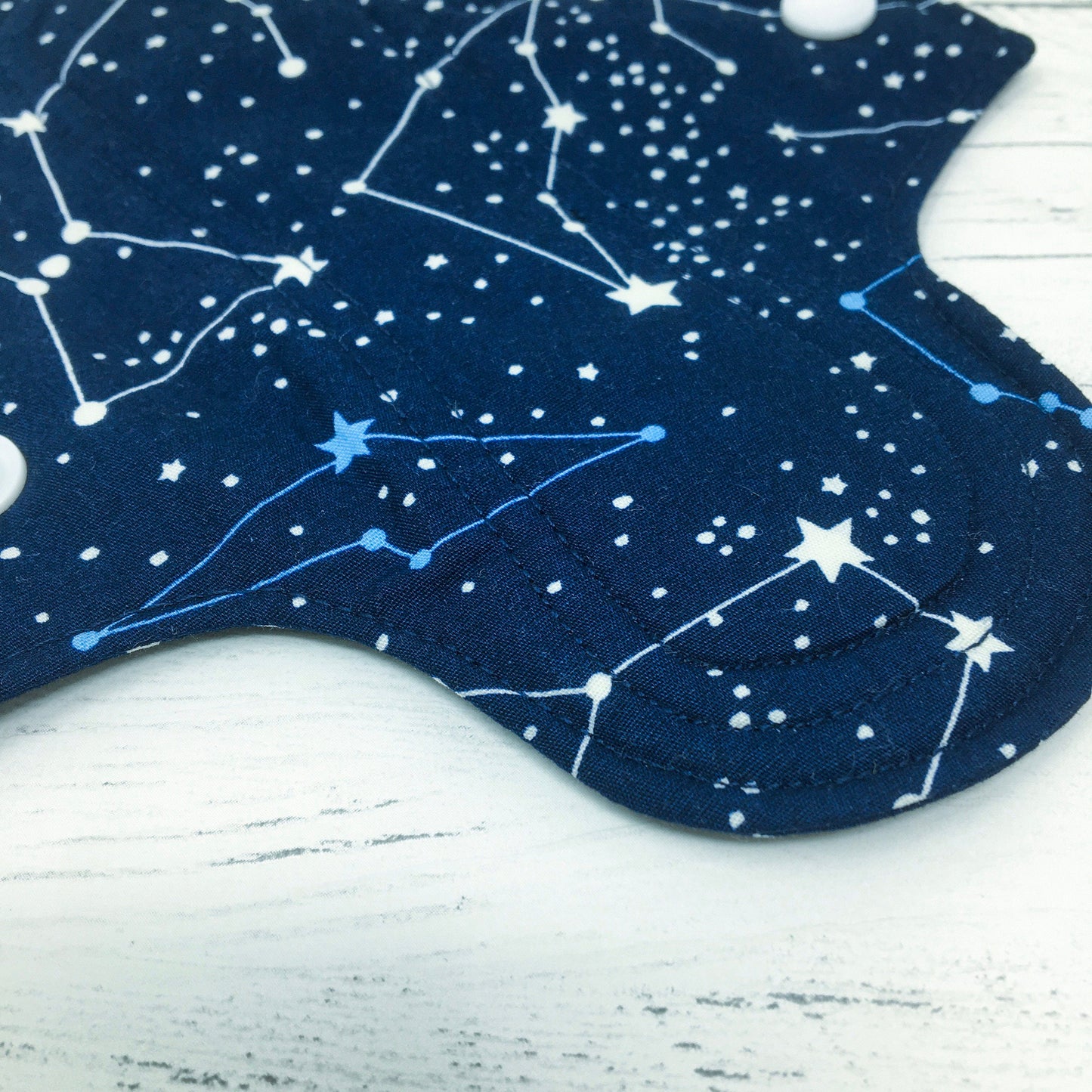 Cloth Sanitary Pad Close Up - Navy Stars