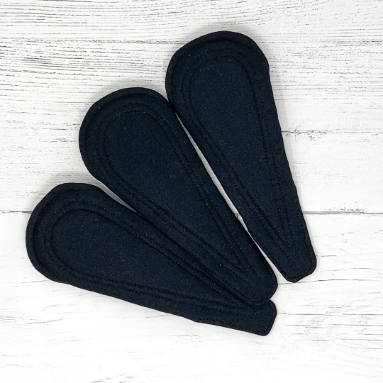 3 Pack Reusable Thong Liners - Black