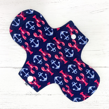Load image into Gallery viewer, 9&quot; Reusable Menstrual Pad - Nautical
