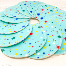 Load image into Gallery viewer, Reusable Breast Pads - Turquoise Stars
