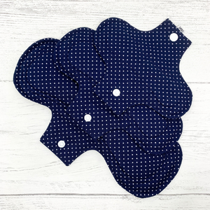 Trial Pack of Reusable Menstrual Pads - Navy Pin Spot