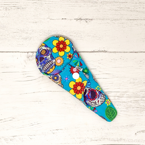 Reusable Thong Liner - Blue Sugar Skulls