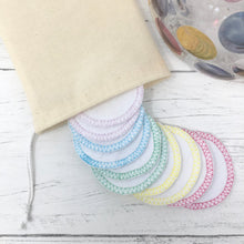 Load image into Gallery viewer, Set of 10 Organic Cotton Facial Rounds with Wash Bag
