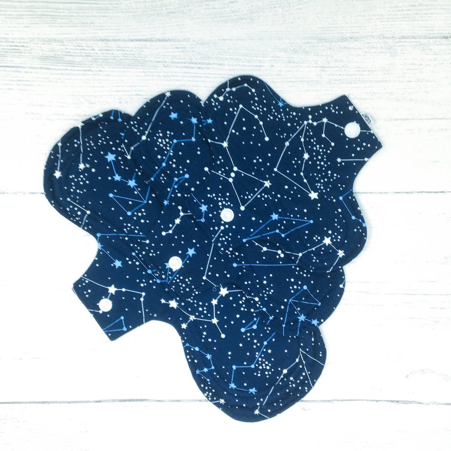 Trial Pack of Reusable Menstrual Pads - Navy Stars