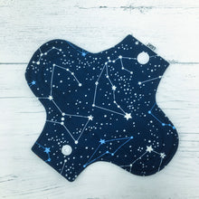 Load image into Gallery viewer, Reusable Pantyliner - Navy Stars Front
