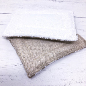Towelling Back and Hessian Back of Sponges