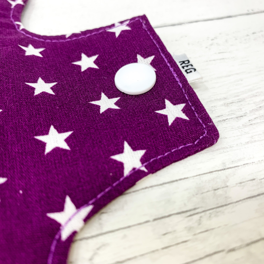 9" Reusable Menstrual Pad - Purple Stars