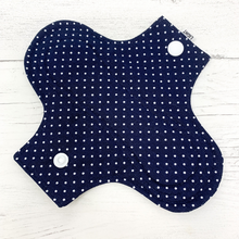 Load image into Gallery viewer, Trial Pack of Reusable Menstrual Pads - Navy Pin Spot
