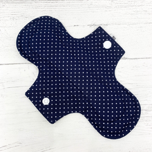 Load image into Gallery viewer, Trial Pack of Reusable Menstrual Pads - Navy Pin Spot
