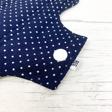Load image into Gallery viewer, 9&quot; Reusable Menstrual Pad - Navy Pin Spot
